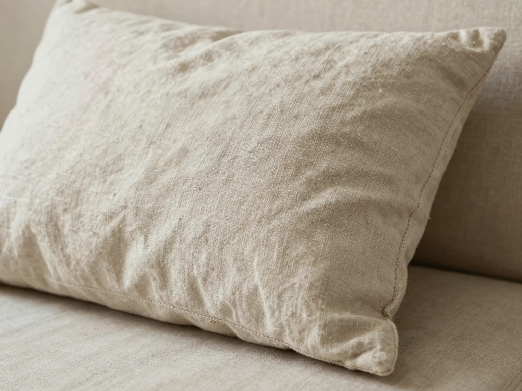 Organic linen decorative cushion